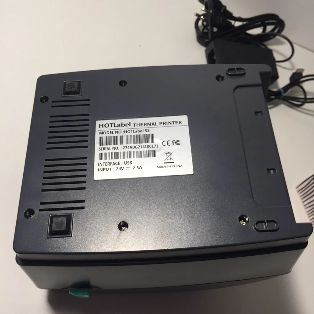 Thermal Label Printer - Dark Gray with Teal Accents